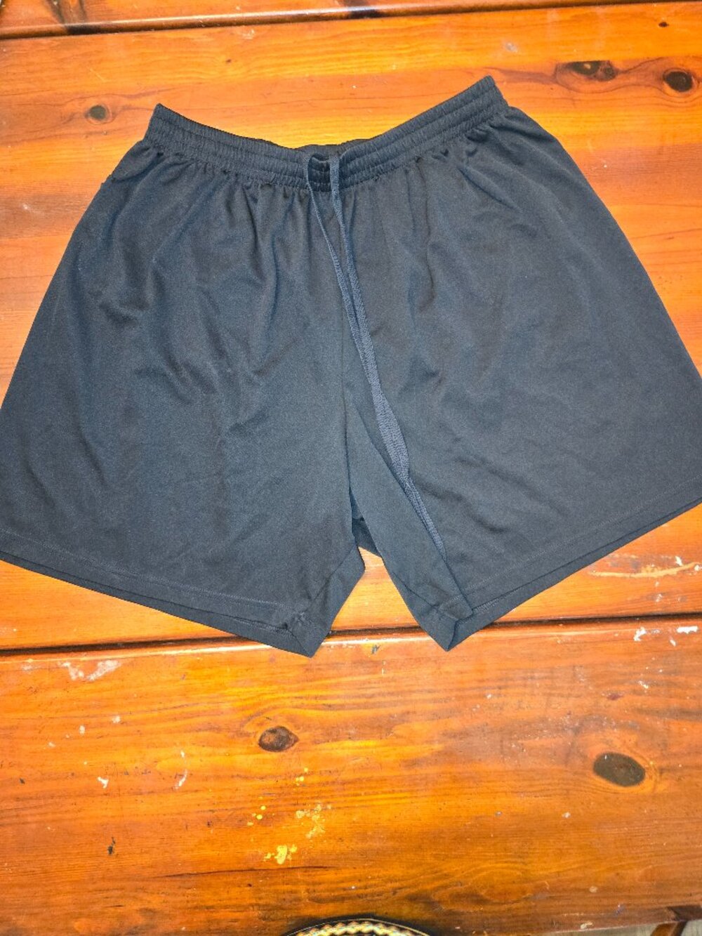 Shorts Men Challenger Teamwear Black Drawstring Medium Damage